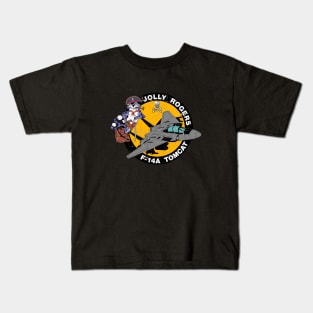 F-14 Tomcat - Jolly Rogers F14A Tomcat - Grunge Style Kids T-Shirt